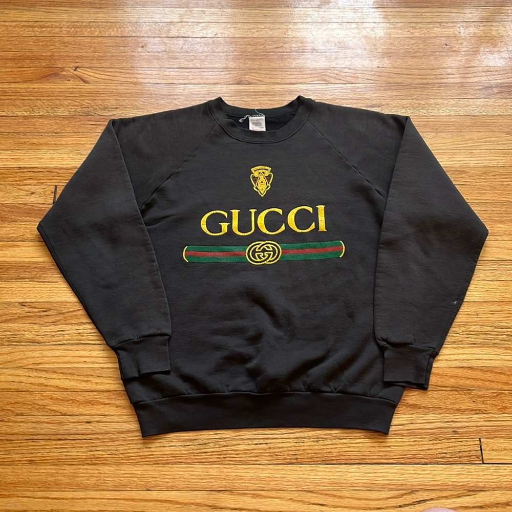 Vintage Gucci Bootleg Crewneck / 1980s / Large